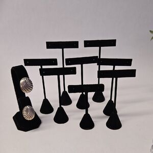 Black velvet earring displays - Group of 9 displays